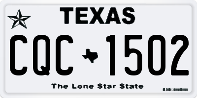 TX license plate CQC1502