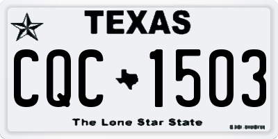 TX license plate CQC1503