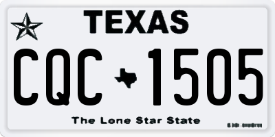 TX license plate CQC1505