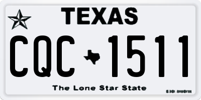 TX license plate CQC1511
