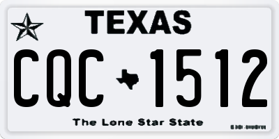 TX license plate CQC1512