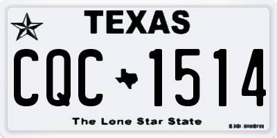 TX license plate CQC1514