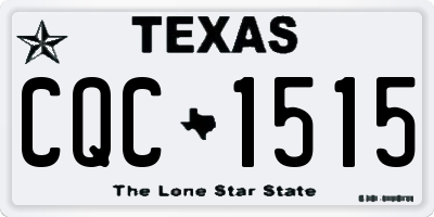 TX license plate CQC1515