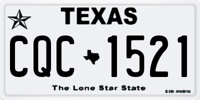 TX license plate CQC1521