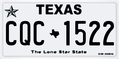 TX license plate CQC1522