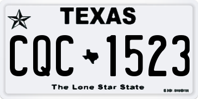TX license plate CQC1523