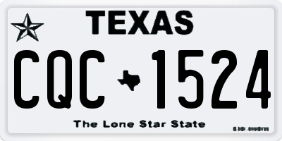 TX license plate CQC1524
