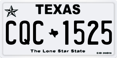 TX license plate CQC1525