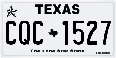 TX license plate CQC1527