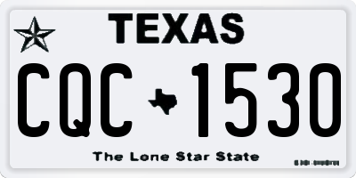 TX license plate CQC1530