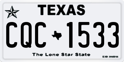 TX license plate CQC1533