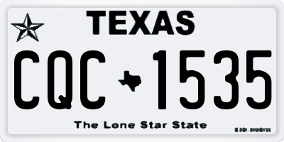 TX license plate CQC1535