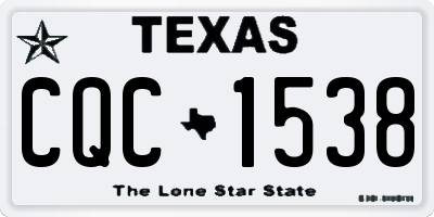 TX license plate CQC1538