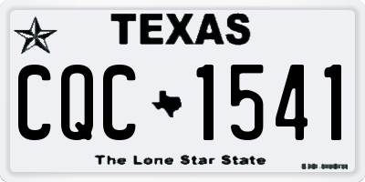 TX license plate CQC1541