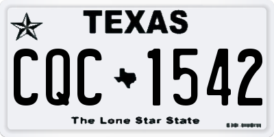 TX license plate CQC1542