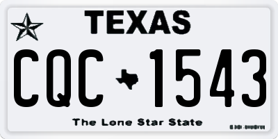TX license plate CQC1543