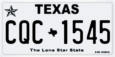 TX license plate CQC1545