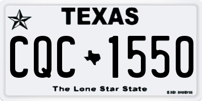 TX license plate CQC1550