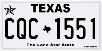 TX license plate CQC1551