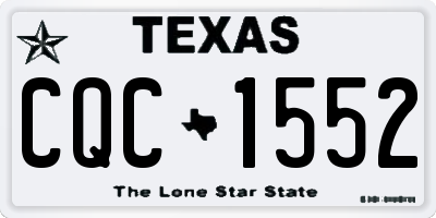 TX license plate CQC1552