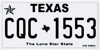 TX license plate CQC1553