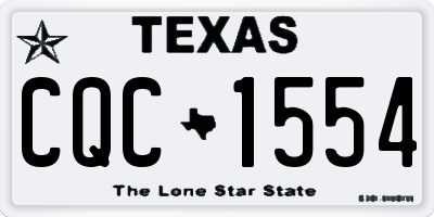 TX license plate CQC1554