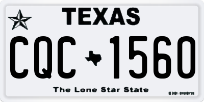 TX license plate CQC1560