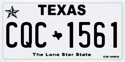 TX license plate CQC1561