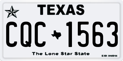 TX license plate CQC1563