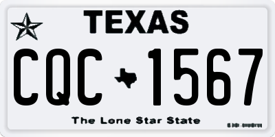 TX license plate CQC1567