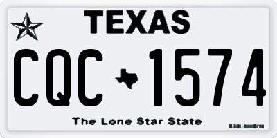 TX license plate CQC1574