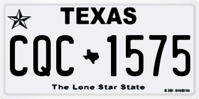 TX license plate CQC1575