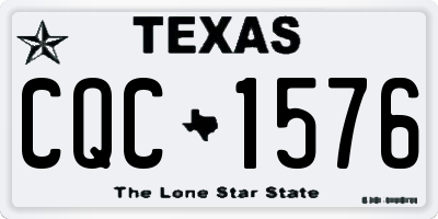 TX license plate CQC1576