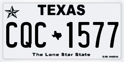 TX license plate CQC1577