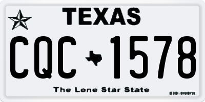 TX license plate CQC1578