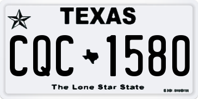 TX license plate CQC1580