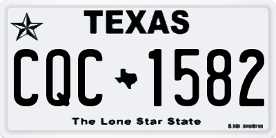 TX license plate CQC1582