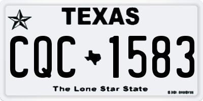 TX license plate CQC1583