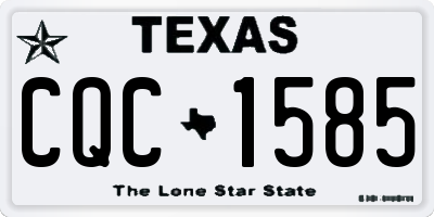 TX license plate CQC1585