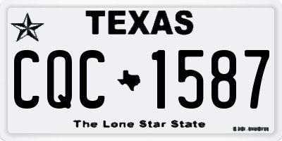 TX license plate CQC1587