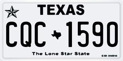 TX license plate CQC1590