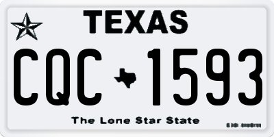 TX license plate CQC1593