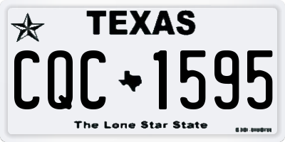 TX license plate CQC1595