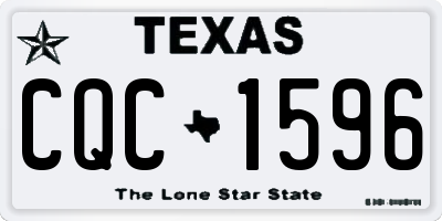 TX license plate CQC1596