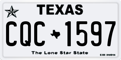 TX license plate CQC1597