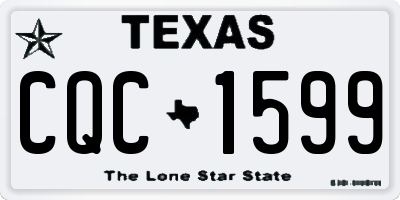 TX license plate CQC1599