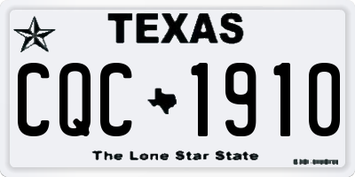 TX license plate CQC1910