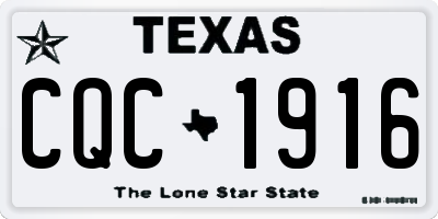 TX license plate CQC1916