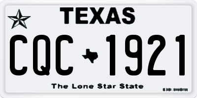 TX license plate CQC1921