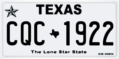TX license plate CQC1922